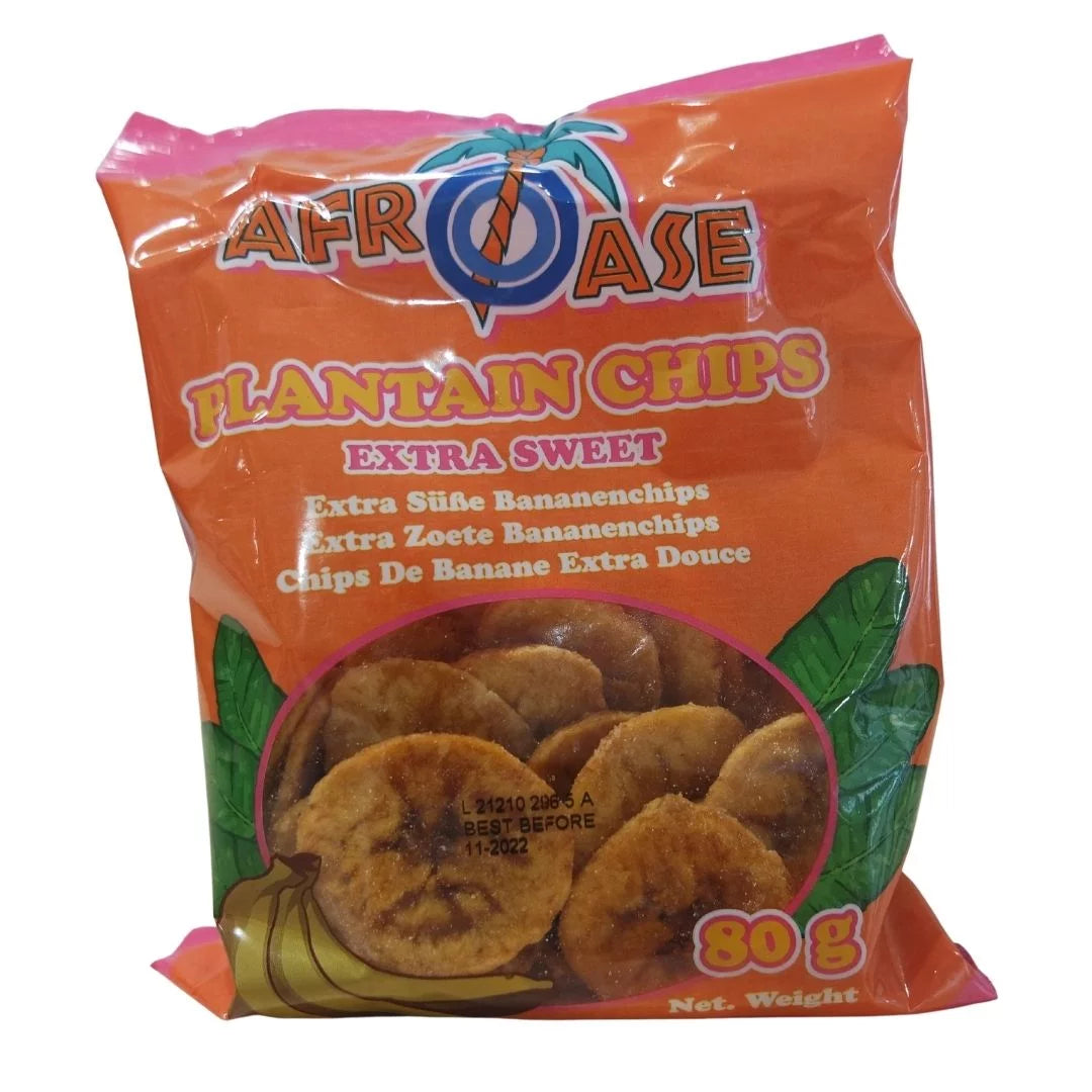 AfroAse Plantain Chips Extra Sweet 80g