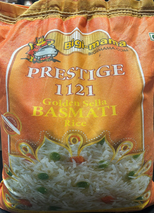 Bigi Mama Golden Sella Basmati Rice Prestige 1121 20lbs